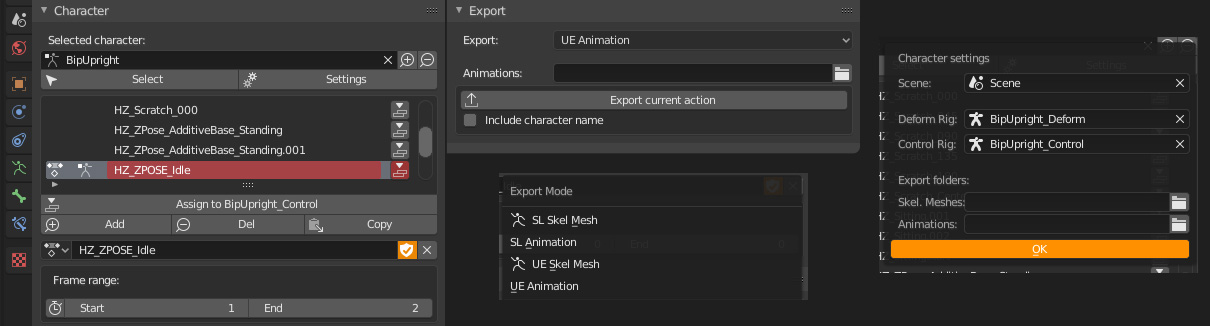 Blender: Animation and Export plugin
